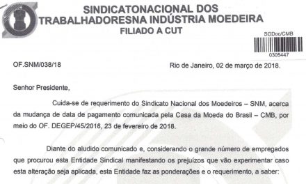 Confira o ofício questionando alteração na data do pagamento