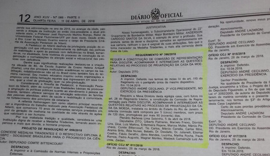 ALERJ cria Comissão de Representação para rediscutir plano de privatização