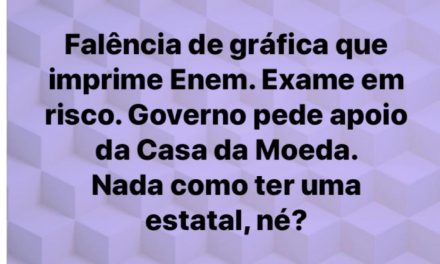 Governo pediu apoio da Casa da Moeda para impressão do Enem