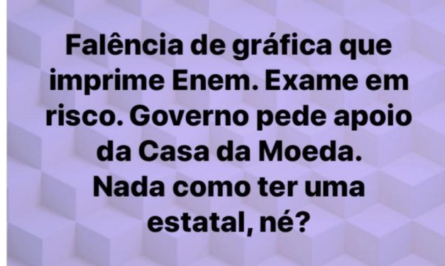 Governo pediu apoio da Casa da Moeda para impressão do Enem