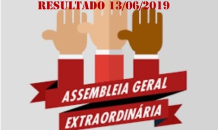 Resultado da assembleia em 13/06/2019, sobre a mudança do plano de saúde