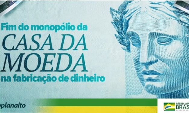 Bolsonaro assina medida provisória que quebra monopólio da Casa da Moeda