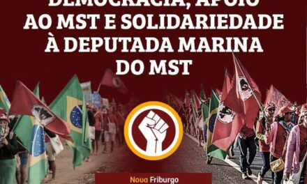 ATO EM DEFESA DA DEMOCRACIA, RESPEITO ÀS MULHERES E SOLIDARIEDADE À DEPUTADA MARINA DO MST