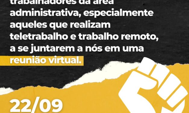 SNM CONVIDA TRABALHADORES PARA REUNIÃO VIRTUAL